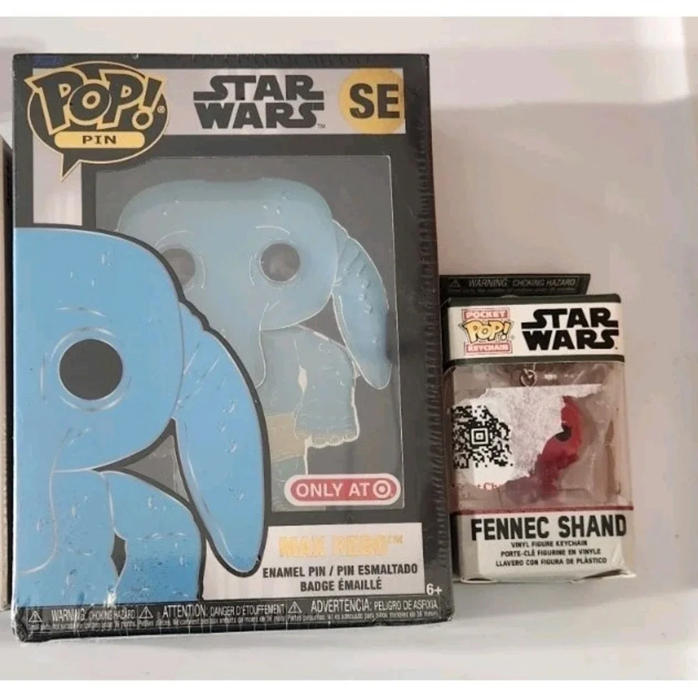 Lot Of 5 Funko Star Wars Something Wild Card game Max Rebo Pin Fennec Shand Boba